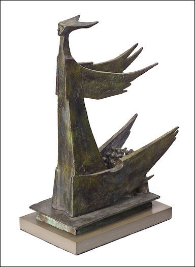 Supervision III 1 - Psalm 57 2 is a bronze sculpture by C. Malcom Powers from the Art + Psalms Exhibit featured at the 2012 Calvin Symposium on Worship. The sculpture Supervision III - Psalm 57 by C. Malcolm Powers, along with the other art from the exhibit is offered to churches in the Art + Psalms CD Collection. The images are formatted for use as powerpoint, sermon illustrations and bulletin covers. The Art + Psalms CD Collection is available through Eyekons Church Image Bank.