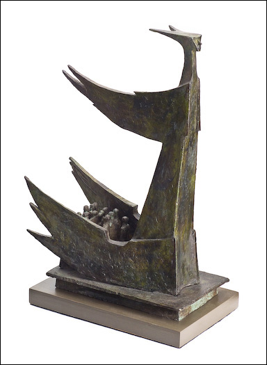 Supervision III 1 - Psalm 57 3 is a bronze sculpture by C. Malcom Powers from the Art + Psalms Exhibit featured at the 2012 Calvin Symposium on Worship. The sculpture Supervision III - Psalm 57 by C. Malcolm Powers, along with the other art from the exhibit is offered to churches in the Art + Psalms CD Collection. The images are formatted for use as powerpoint, sermon illustrations and bulletin covers. The Art + Psalms CD Collection is available through Eyekons Church Image Bank.