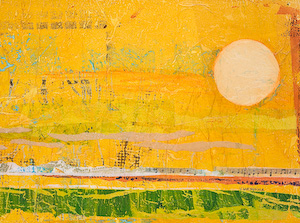 Hallelujah Morning - Psalm 5 is an acrylic and tissue paper collage by Virginia Wieringa from the Art + Psalms Exhibit featured at the 2012 Calvin Symposium on Worship. The collage Hallelujah Morning by Virginia Wieringa, along with the other art from the exhibit is offered to churches in the Art + Psalms CD Collection. The images are formatted for use as powerpoint, sermon illustrations and bulletin covers. The Art + Psalms CD Collection is available through Eyekons Church Image Bank.