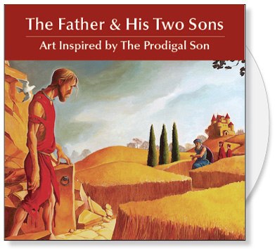 The Father and His Two Sons CD is a collection of images and writings from our book on the Parable of the Prodigal Son. The CD contains 48 images of original art inspired by the Prodigal Son along with a PDF of our book The Father and His Two Sons: The Art of Forgiveness. The CD Collection offer churches original art that illustrates the parable of the Prodigal Son and writings that provide insight into this story of faith and forgiveness. A great source of Christian art for bulletin covers, sermon illustrations Powerpoint images and Bible study.