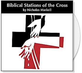 Nicholas Markells Biblical Stations of the Cross CD Collection is based on the Stations of the Cross as led by Pope John Paul II. Nicholas Markells Lenten images offer a powerfully graphic portrayal of the Biblical Stations of the Cross. The Stations are presented in biblical order and available in both black & white and color versions. Through his strong use of shape & symbol, Nicholas creates rich iconic images filled with beauty, mystery and meaning.