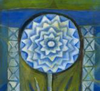 Blue Flower Icon, by Ann Willey, Giclee print at Eyekons