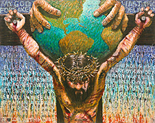 The image Psalm 22: Crucifixion, by Wayne Forte is available as a stock image for churches from Eyekons Church Image Bank.