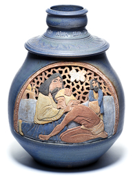 The vase Prodigal Son, by Gary Wilson is part of The Larry & Mary Gerbens Collection of Art inspired by the parable of the Prodigal Son. The Gary Wilson vase Prodigal Son, is featured in the book The Father & His Two Sons - The Art of Forgiveness