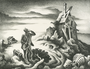 The drawing Prodigal Son, by Thomas Hart Benton is part of The Larry & Mary Gerbens Collection of Art inspired by the parable of the Prodigal Son. The Thomas Hart Benton drawing Prodigal Son, is featured in the book The Father & His Two Sons - The Art of Forgiveness