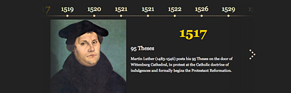 Pictorial timeline of Reformation History - Timeline from Protestantism.co.uk