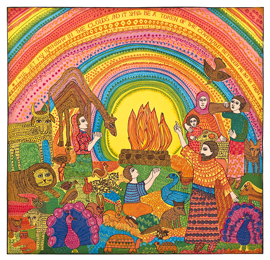 The John August Swanson serigraph The Rainbow is for sale from Eyekons Gallery. Eyekons is a source for Christian art, religious art, biblical art and church images.