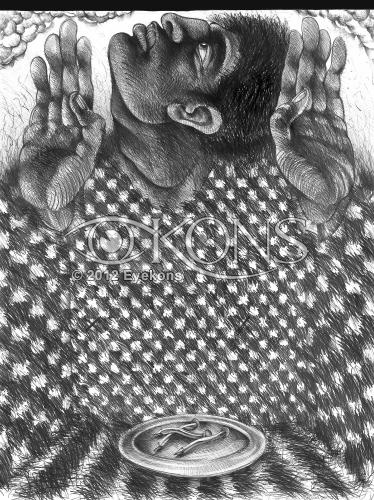 Daily Bread: Three Nail Course, a graphite drawing by Steve Prince