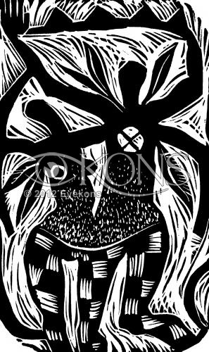 Songbirds, a lino-cut / woodcut by Steve Prince