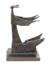 Supervision III 1 - Psalm 57 is a bronze sculpture by C. Malcom Powers from the Art + Psalms Exhibit featured at the 2012 Calvin Symposium on Worship. The sculpture Supervision III - Psalm 57 by C. Malcolm Powers, along with the other art from the exhibit is offered to churches in the Art + Psalms CD Collection. The images are formatted for use as powerpoint, sermon illustrations and bulletin covers. The Art + Psalms CD Collection is available through Eyekons Church Image Bank.