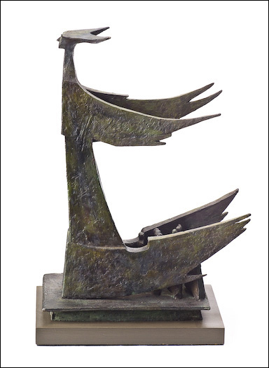 Supervision III - Psalm 57 | Bronze Sculpture by C. Malcom Powers | Art + Psalms Exhibit | Calvin Symposium on Worship 2012 Supervision III 1 - Psalm 57 is a bronze sculpture by C. Malcom Powers from the Art + Psalms Exhibit featured at the 2012 Calvin Symposium on Worship. The sculpture Supervision III - Psalm 57 by C. Malcolm Powers, along with the other art from the exhibit is offered to churches in the Art + Psalms CD Collection. The images are formatted for use as powerpoint, sermon illustrations and bulletin covers. The Art + Psalms CD Collection is available through Eyekons Church Image Bank.