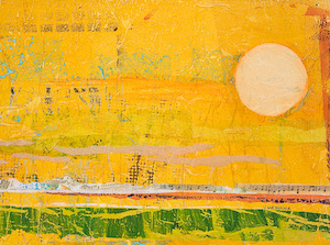 Hallelujah Morning - Psalm 5 is an acrylic and tissue paper collage by Virginia Wieringa from the Art + Psalms Exhibit featured at the 2012 Calvin Symposium on Worship. The collage Hallelujah Morning by Virginia Wieringa, along with the other art from the exhibit is offered to churches in the Art + Psalms CD Collection. The images are formatted for use as powerpoint, sermon illustrations and bulletin covers. The Art + Psalms CD Collection is available through Eyekons Church Image Bank.
