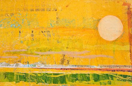 Hallelujah Morning - Psalm 5 is an acrylic and tissue paper collage by Virginia Wieringa from the Art + Psalms Exhibit featured at the 2012 Calvin Symposium on Worship. The collage Hallelujah Morning by Virginia Wieringa, along with the other art from the exhibit is offered to churches in the Art + Psalms CD Collection. The images are formatted for use as powerpoint, sermon illustrations and bulletin covers. The Art + Psalms CD Collection is available through Eyekons Church Image Bank.