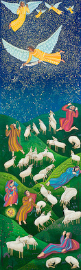 The Art for Advent CD offers the John Swanson serigraph Shepherds as an illustration for A Thrill of Hope: The Christmas Story in Word & Art, a DVD produced by Candler Seminary for Advent Bible study, worship & ministry. The John Swanson Art for Advent CD contains 6 full images of the Advent serigraphs: A Visit, Nativity, Shepherds, Epiphany, Flight Into Egypt & Presentation in the Temple along with 111 detail images of the serigraphs. The Art for Advent CD provides churches with Advent & Christmas images for Bulletin Covers, Powerpoint, Web & Blog.