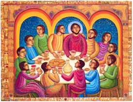 The Last Supper by John Swanson - images for Bulletin Covers, Powerpoint and Web, unique images for Church Bulletins
