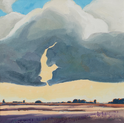 Chris Stoffel Overvoorde painting, Cloud 5, for sale from Eyekons Gallery
