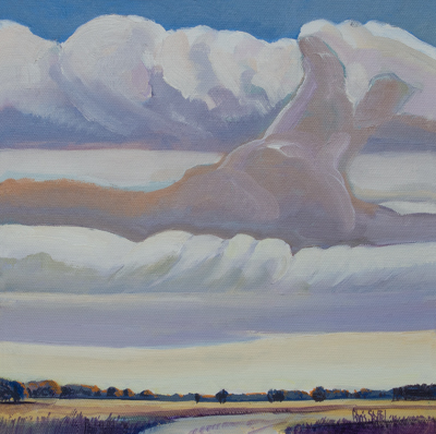 Chris Stoffel Overvoorde painting, Cloud 3, for sale from Eyekons Gallery