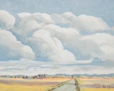 Chris Stoffel Overvoorde painting, Summer Fields, Alberta, for sale from Eyekons Gallery