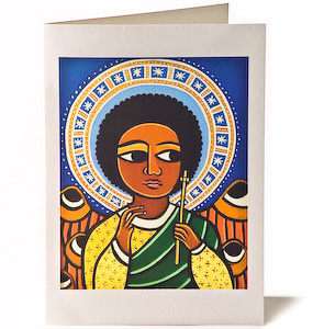 Guardian Angel with Halo, Giclee Christmas Card by Laura James Guardian Angel with Halo, Giclee Christmas Card by Laura James