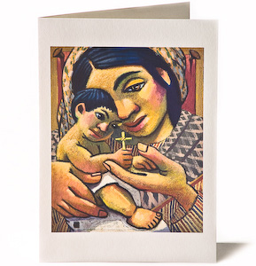Madonna & Child: Pinoy 3, Giclee Christmas Card by Wayne Forte Madonna & Child: Pinoy 3, Giclee Christmas Card by Wayne Forte