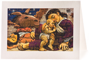 Rest on Flight to Egypt, Giclee Christmas Card by Wayne Forte Rest on Flight to Egypt, Giclee Christmas Card by Wayne Forte