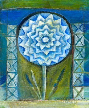 Blue Flower Icon Giclee print, by Ann Willey. Affordable Fine Art Reproductions at Eyekons.com Blue Flower Icon Giclee print, by Ann Willey. Affordable Fine Art Reproductions at Eyekons.com