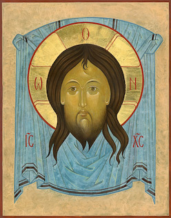 The icon Holy Face by Nicholas Markell is an icon of the Shroud of Turin portraying the face of Christ on a cloth. It is also known as the Image of Edessa, the Edessa Cloth and in the Byzantine era as the Holy Mandylion.