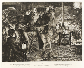 The Prodigal Son in Modern Life No 2: In Foreign Climes, an etching by JJ Tissot | The The Larry & Mary Gerbens Collection of Art Inspired by the Prodigal Son The etching of The Prodigal Son in Modern Life No 2: In Foreign Climes, by JJ Tissot is part of The Larry & Mary Gerbens Collection of Art inspired by the parable of the Prodigal Son. The JJ Tissot etching of The Prodigal Son in Modern Life No 2: In Foreign Climes, is featured in the book The Father & His Two Sons - The Art of Forgiveness
