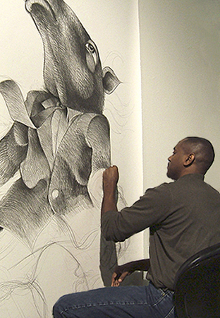 Steve Prince, linocut & graphite drawing artist