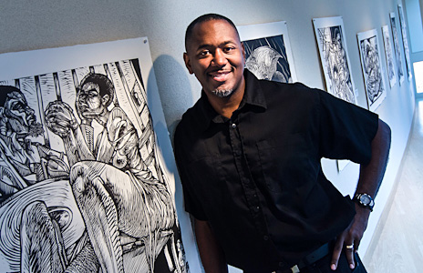 Steve Prince, African American artist linocuts, woodcut prints by New Orleans artist Steve Prince