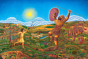 David and Goliath, a serigraph by John August Swanson