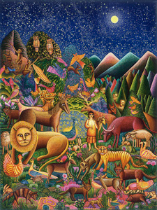 Peaceable Kingdom, a serigraph by John August Swanson