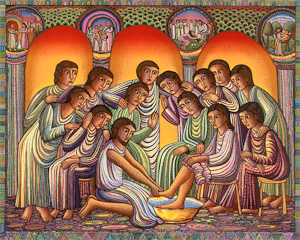 Washing of the Feet, a serigraph by John August Swanson