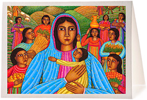 John August Swanson Madonna and Child, a detail from his serigraph Madonna of the Harvest John August Swanson Madonna and Child, a detail from his serigraph Madonna of the Harvest