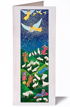 John August Swanson, Shepherds Greeting Card, from his original serigraph John August Swanson, Shepherds Christmas Card, from his original serigraph