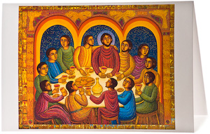 John August Swanson, The Last Supper Greeting Card, from his original serigraph John August Swanson, The Last Supper Greeting Card
