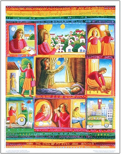 John August Swansons Poster Prayer by e.e. cummings, for sale at Eyekons Online Gallery The John August Swanson poster